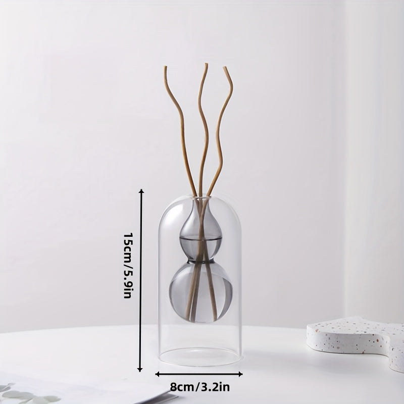 🌸 Elegante Dubbelglas Aromatherapie Diffuser – Stijlvolle Geurverspreider & Woondecoratie