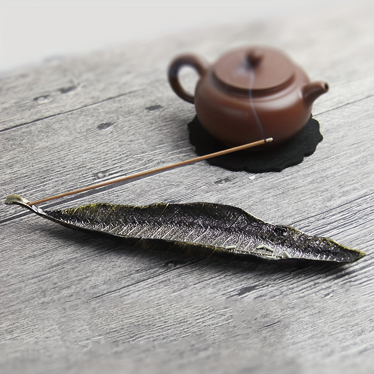 🍃 Elegante Metalen Bodhi Blad Geurstickhouder