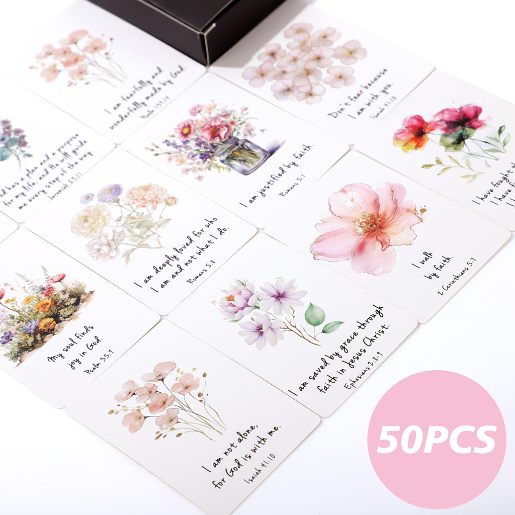 ✨ 50 Inspirerende Bijbelkaarten – Motivatie & Affirmaties uit de Schrift