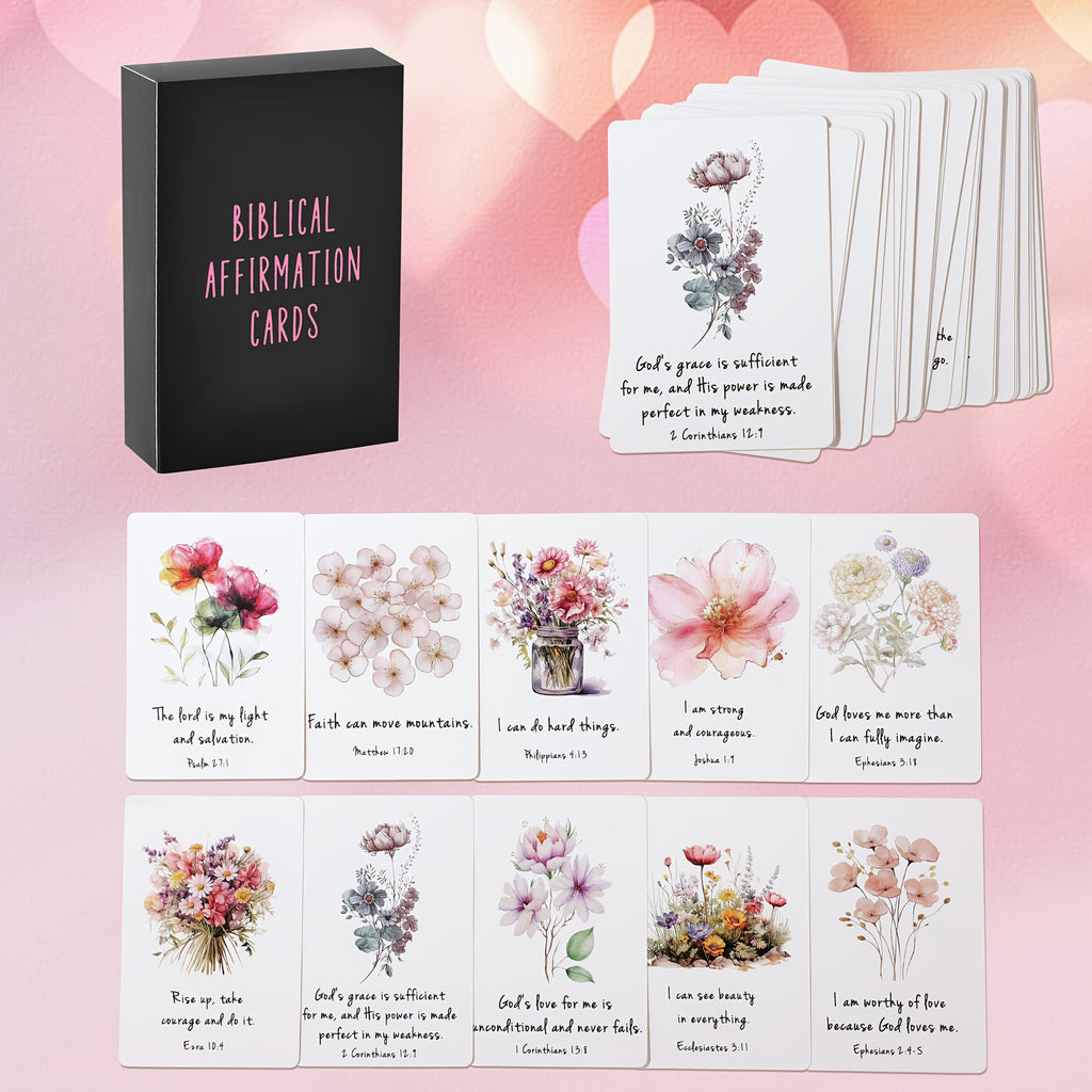 ✨ 50 Inspirerende Bijbelkaarten – Motivatie & Affirmaties uit de Schrift