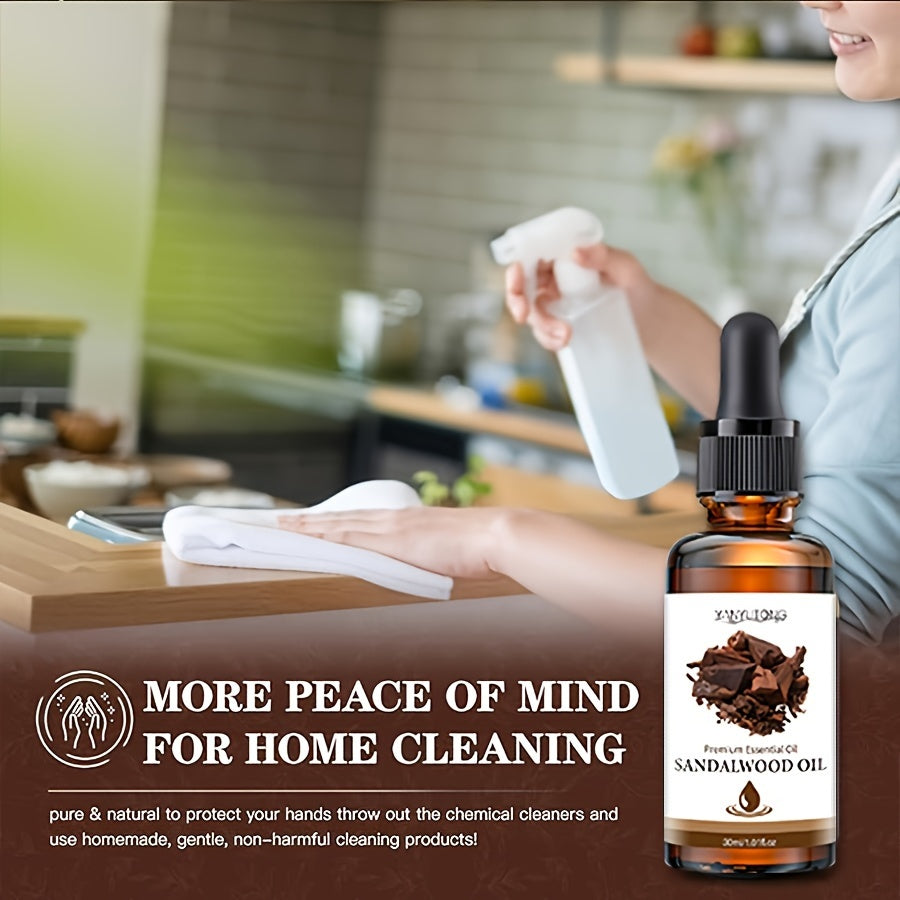 🌰 Sandelhout Essentiële Olie 1oz – Voor Haar, Gezicht & Lichaam