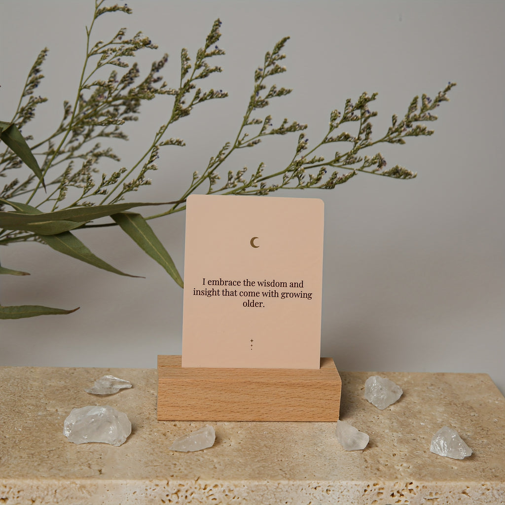 💖 Affirmatiekaarten voor Vrouwen – 54 Positieve Kaarten + Houder