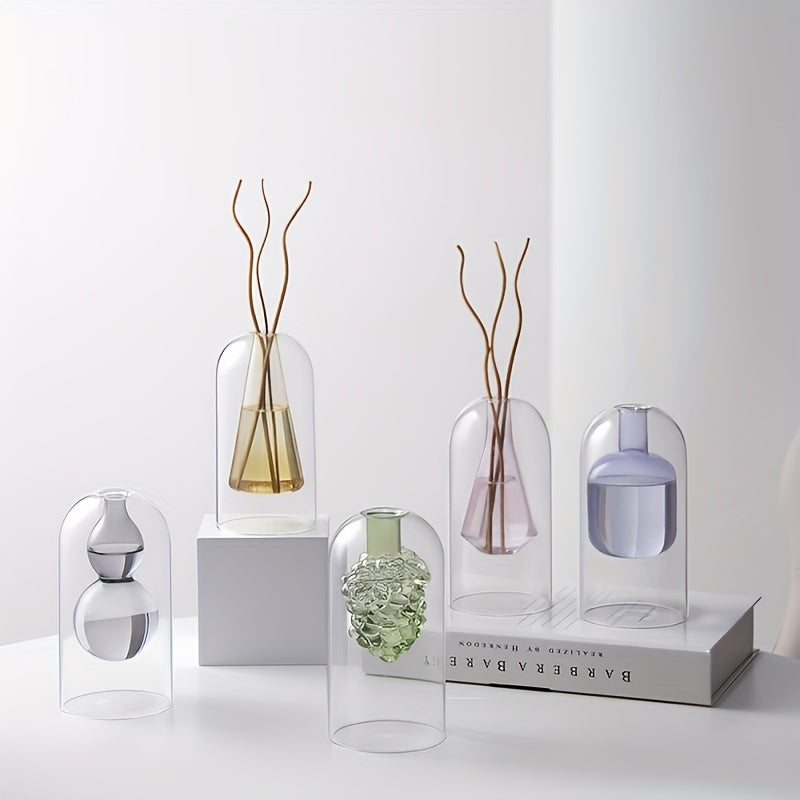 🌸 Elegante Dubbelglas Aromatherapie Diffuser – Stijlvolle Geurverspreider & Woondecoratie