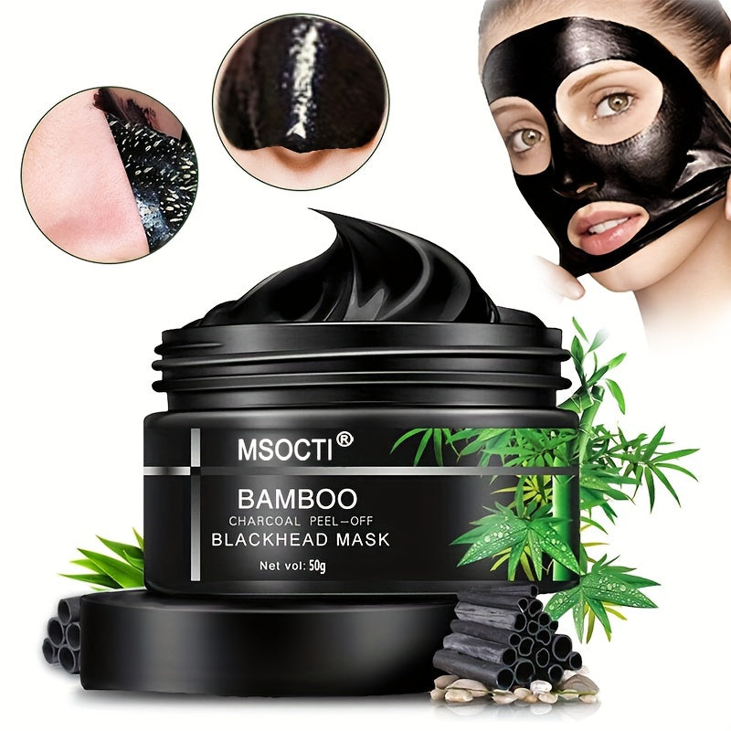 🖤 MSOCTI Bamboe Kool Blackhead Masker – 50g | Diep Reinigend & Ontgiftend | Unisex Gezichtsmasker met Actieve Kool & Groene Thee