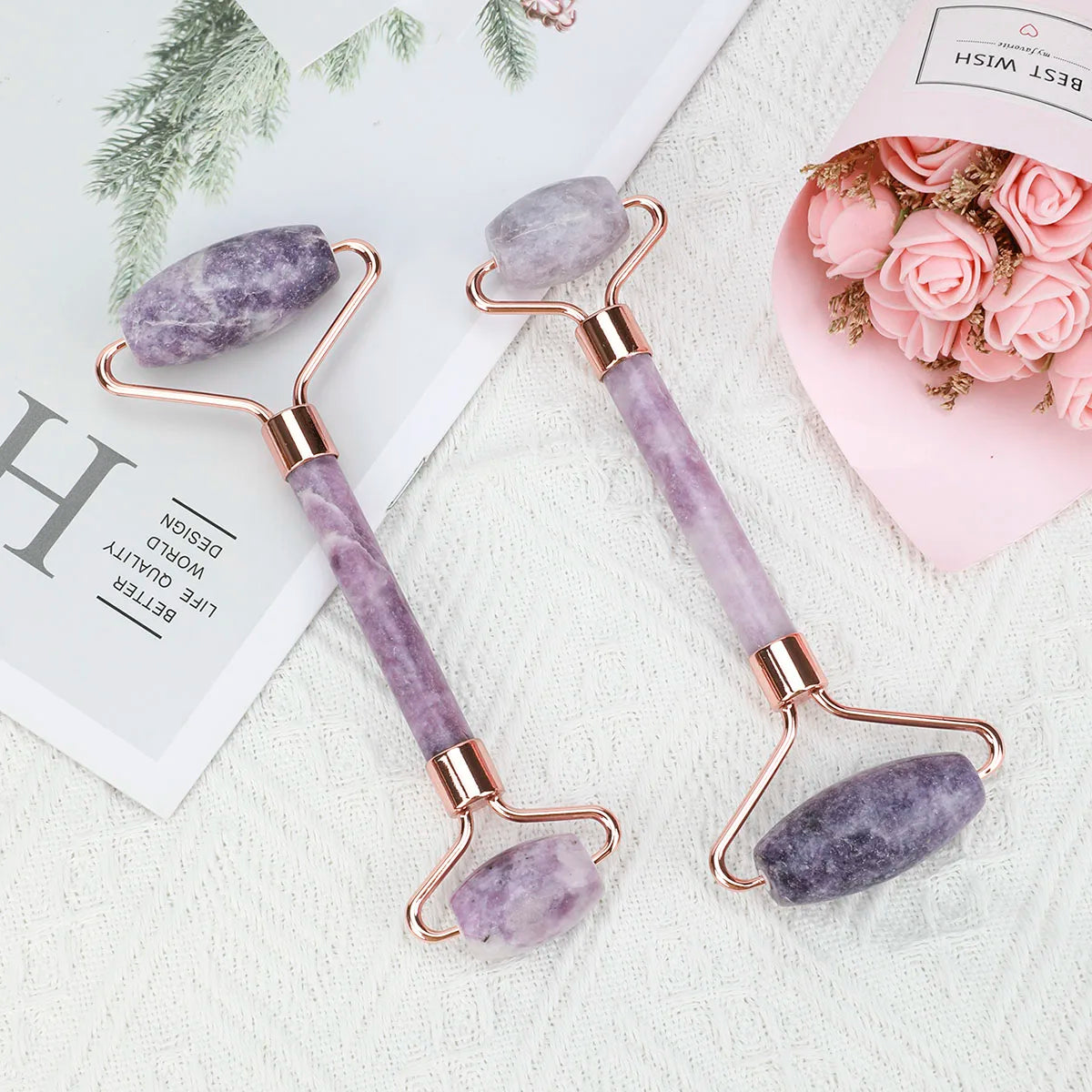 Jade Gezichtsroller – Natuurlijke Massager voor Gezicht, Ogen & Hals