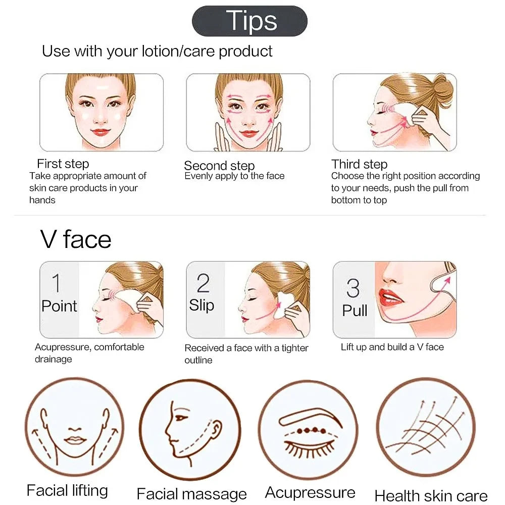 Set van 4 Jade Roller & Gua Sha Tools – Gezichts- en Nekmassage voor Stralende Huid | Perfect Cadeau