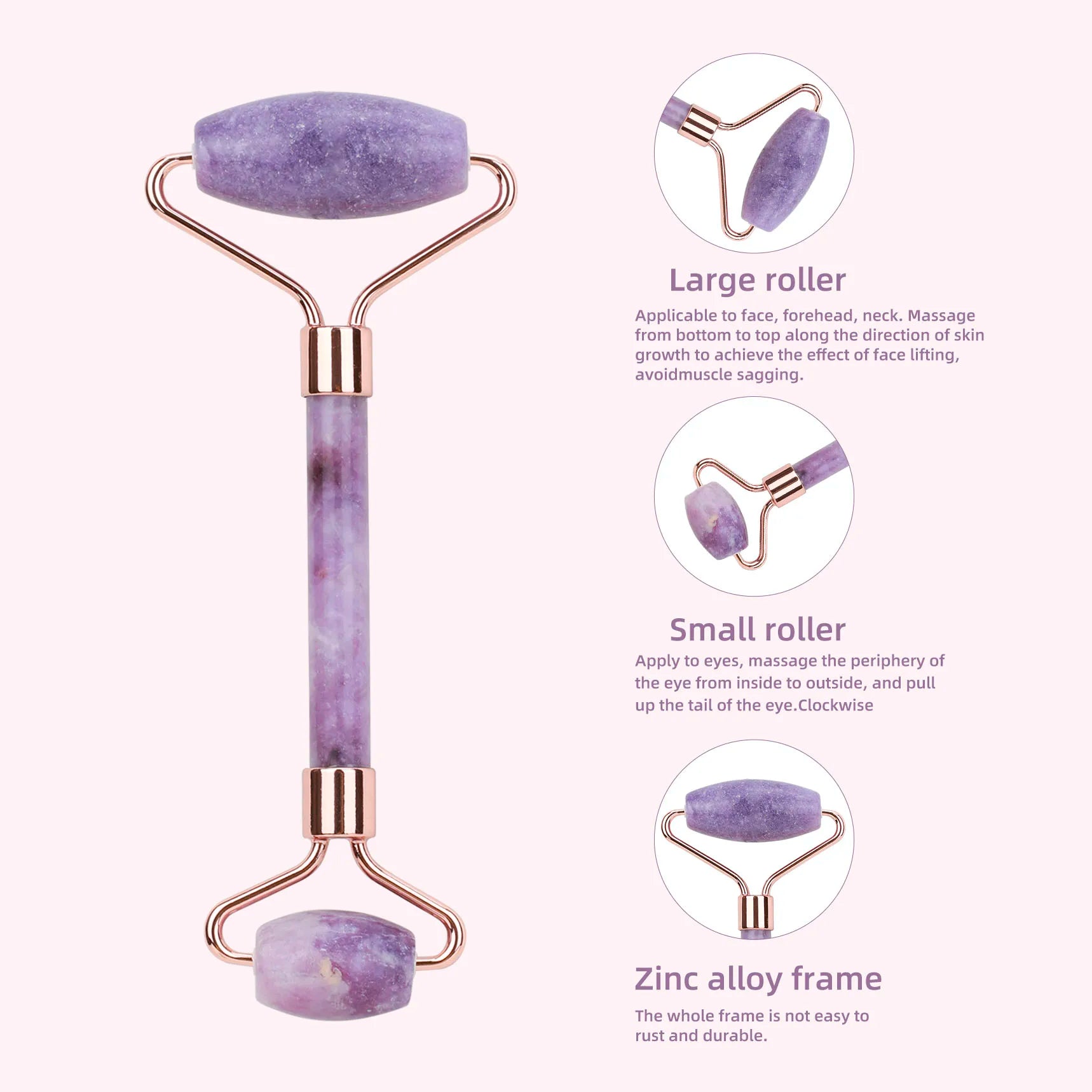 Jade Gezichtsroller – Natuurlijke Massager voor Gezicht, Ogen & Hals