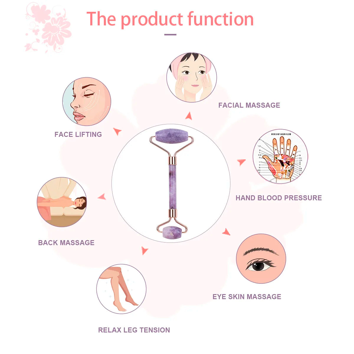 Jade Gezichtsroller – Natuurlijke Massager voor Gezicht, Ogen & Hals