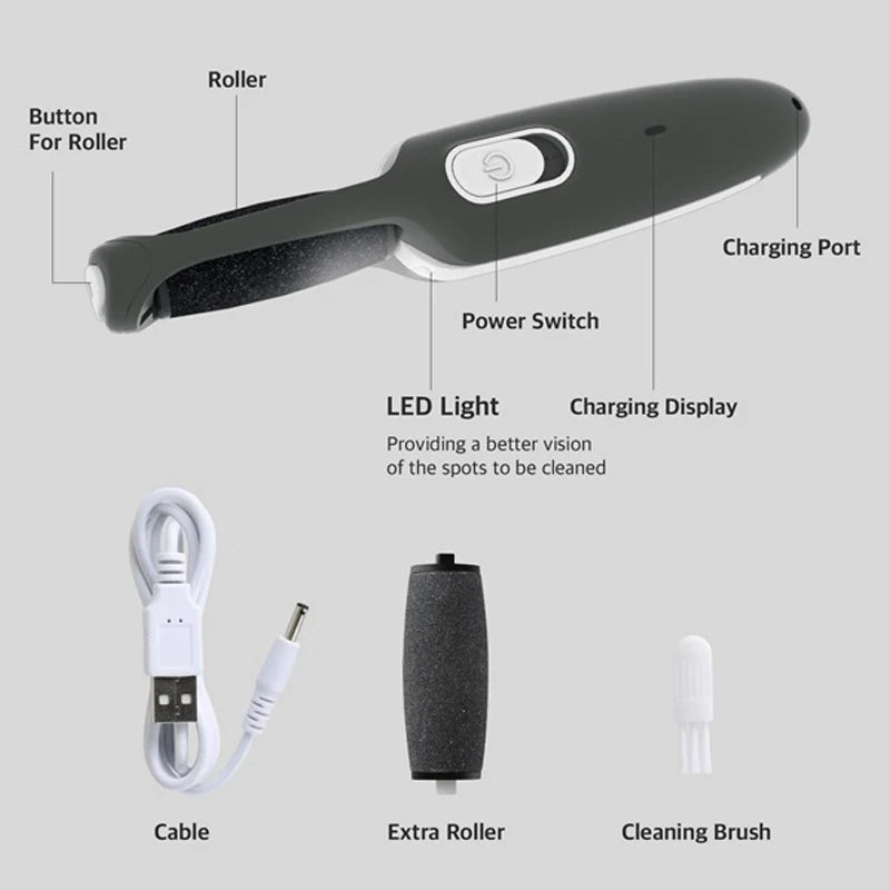 Oplaadbare Eeltverwijderaar – Home Foot Spa & Pedicure Tool | Verwijdert Droge Huid voor Zachte, Soepele Voeten