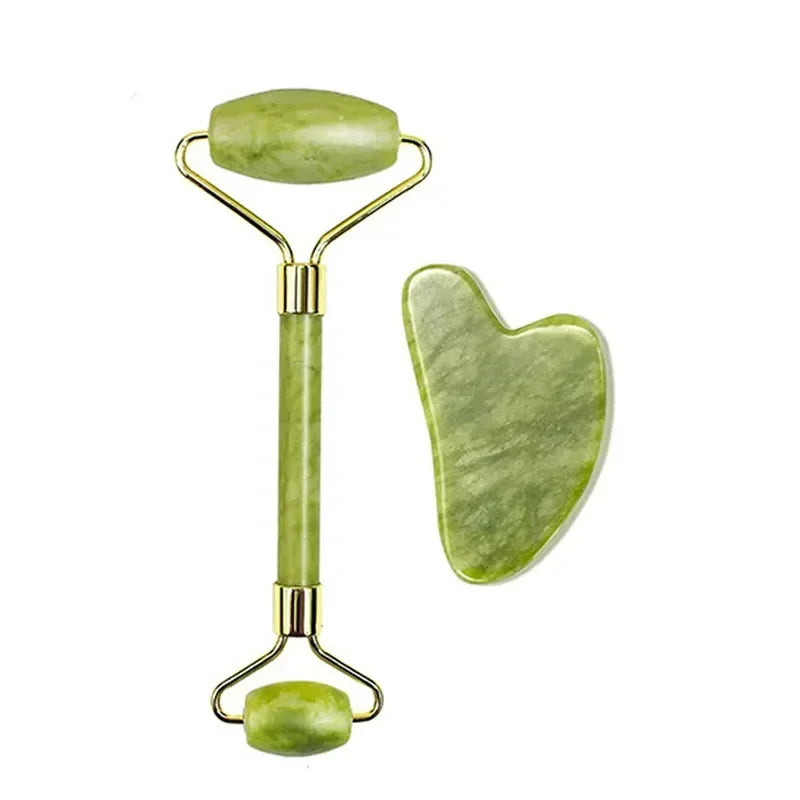 Natuurlijke Jade Roller & Gua Sha – Gezicht, Nek & Lichaamsmassage | Acupunctuur & Oogzorg Spa Tool