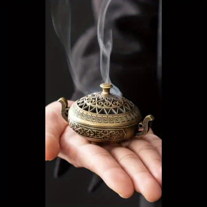 🕊️ Vintage Messing Wierookbrander – Met Ingewikkelde Gravures & Antieke Afwerking voor Sfeervolle Ontspanning