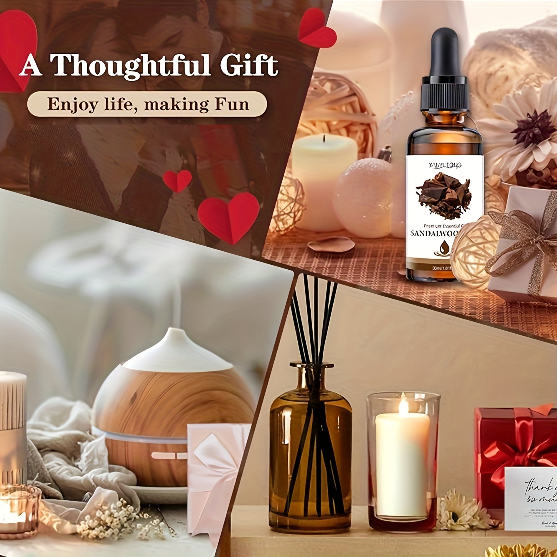 🌰 Sandelhout Essentiële Olie 1oz – Voor Haar, Gezicht & Lichaam