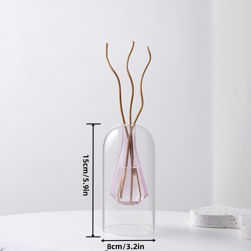 🌸 Elegante Dubbelglas Aromatherapie Diffuser – Stijlvolle Geurverspreider & Woondecoratie