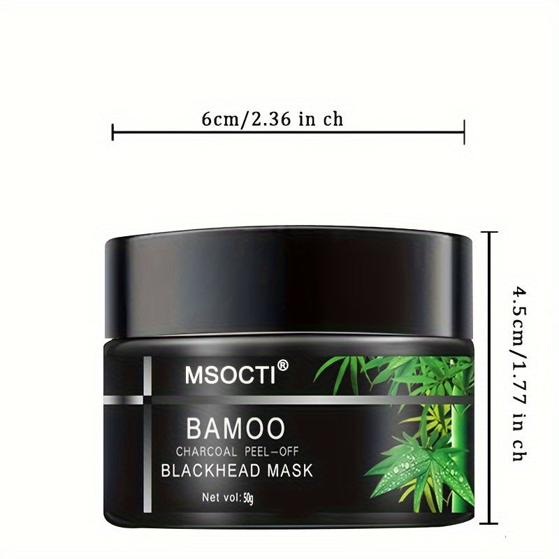 🖤 MSOCTI Bamboe Kool Blackhead Masker – 50g | Diep Reinigend & Ontgiftend | Unisex Gezichtsmasker met Actieve Kool & Groene Thee