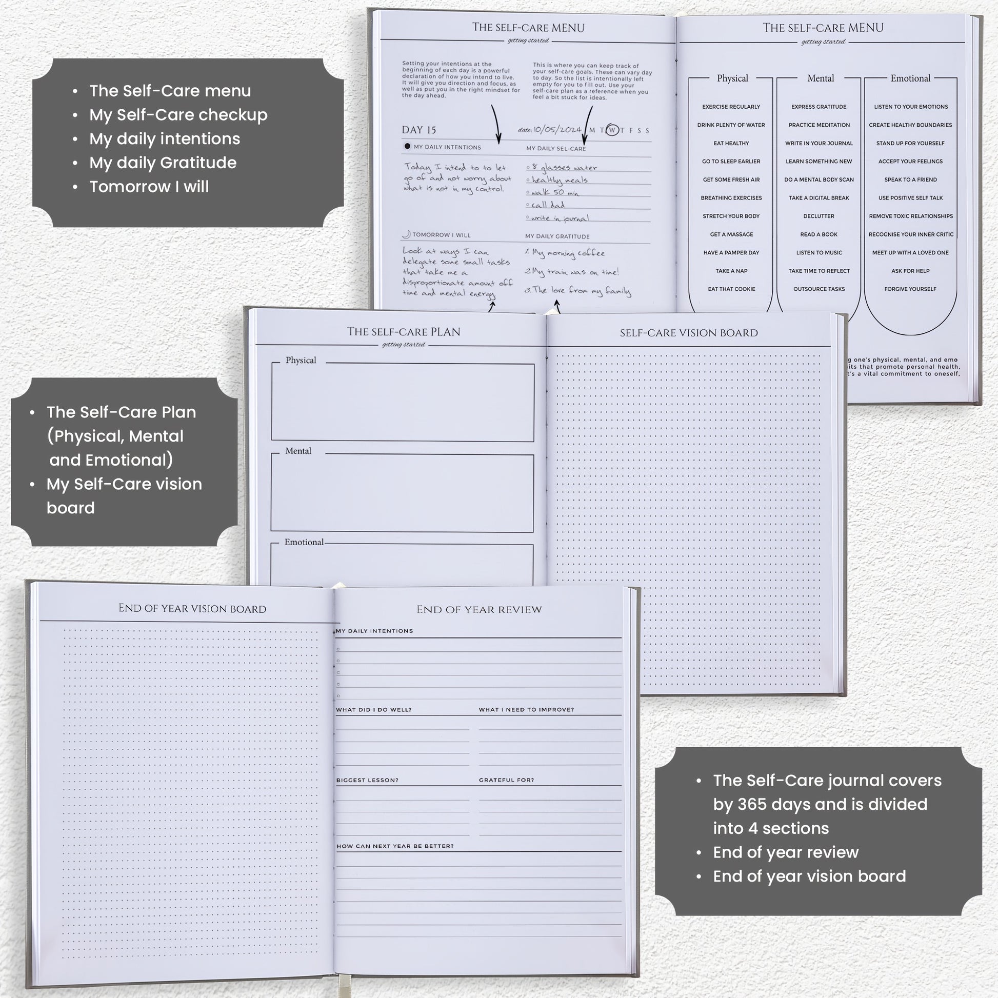 📔 Mijn Dagelijkse Zelfzorg Dagboek – 365 Dagen Planner met Inspirerende Citaten (Engelstalig)