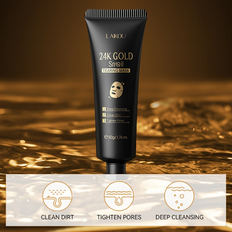 ✨ LAIKOU Gouden Tearing Masker – 50g | Hypoallergeen & Formaldehydevrij | Luxe Gezichtsmasker voor Diepe Reiniging